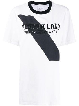 Helmut Lang logo embellished T-shirt - men - Cotton - S - White