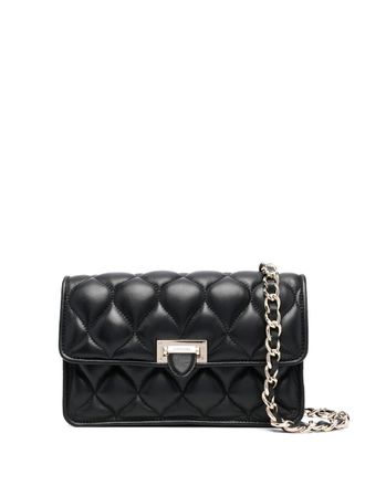 Aspinal of London Lottie quilted pillow clutch bag - women - Calf Leather - OS - Black
