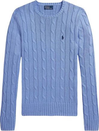 Polo Ralph Lauren Round-neck Truien - Dames - Ronde hals truien - Blauw - L - Katoen - Truien & Vesten