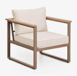 Sklum Sklum - Sill&oacute;n De Jard&iacute;n En Aluminio Y Madera De Acacia Lipov