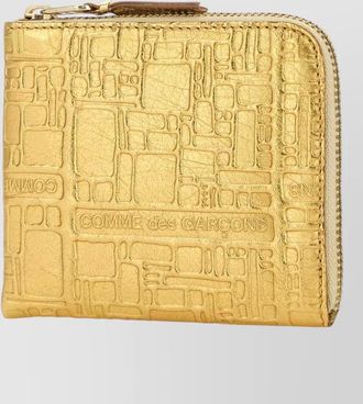 Comme Des Gar&ccedil;ons slim embossed leather texture card holder