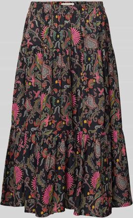 Lollys Laundry Midirock im Stufen-Look Modell Morning in Anthrazit, Größe XS