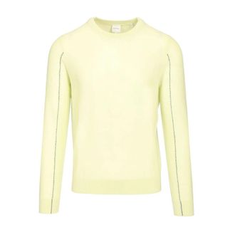 Paul Smith Truien & Vesten, Heren, Geel, M, Wol, Merino Wol Trui met Ronde Hals