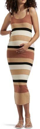 Ripe Sarah Stripe Knit Dress in Amber at Nordstrom, Size X-Small