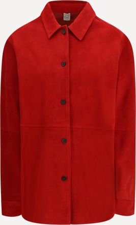 Toteme Giacca Camicia in pelle scamosciata Woman 40