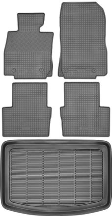 OEM Mazda Cx-3 Crossover De 2015 (juego) - Alfombrillas De Goma Para Coche + Alfombrilla Para Maletero