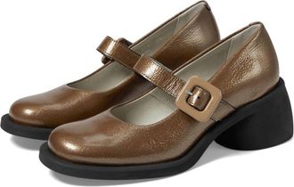 FLY London Womens Leather Buckle Shoes In Taupe