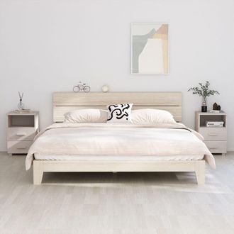 Berkfield Home Bedside Cabinets HAMAR 2 pcs White 40x35x62 cm Solid Wood | Size: 40 x 35 x 62 cm