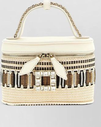 Roger Vivier micro vanity tres vivier woven chain bag