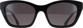 Fendi Rectangle Womens Shiny Black Smoke Grey FE40205I Forever - One Size