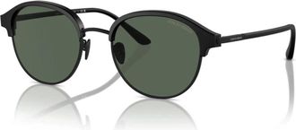 Giorgio Armani Mat Zwart/Donkergroen Zonnebril AR 8215 - Heren - Zonnebrillen - Zwart - 52 MM - Accessoires