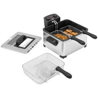 HOMCOM 5L Deep Fryer with Removable Oil Basket and Viewing Window - 2000W | TJ Hughes