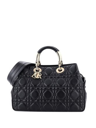 Dior Lady 95.22 Bag Cannage Embossed Leather Large tote bag - women - Calf Leather - One Size - Black