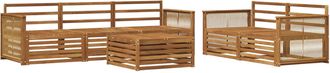 vidaXL Conjunto De Sof&aacute;s De Exterior 6 Uds. Natural Vidaxl