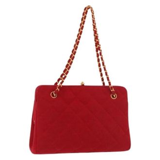 Chanel Pre-owned Shoulder Bags, female, Red, Size: ONE SIZE Pre-owned Vintage Shoulder Bag