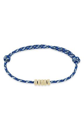 Zo&euml; Chicco 14K Gold Beaded Paracord Bracelet in 14K Yellow Gold at Nordstrom, Size 9