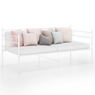 Berkfield Home Sofa Bed Frame White Metal 90x200 cm