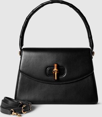 Gucci Bamboo Vendetta Medium Top Handle Bag, Black, Leather