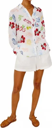 Rails Charli Shirt In White Antipasti