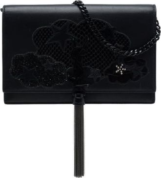 Saint Laurent Pre-owned Saint Laurent Calfskin Cloud Star Applique Classic Monogram Kate Tassel Wallet on Chain Ladies MWEDRPYE3GCCXB1R