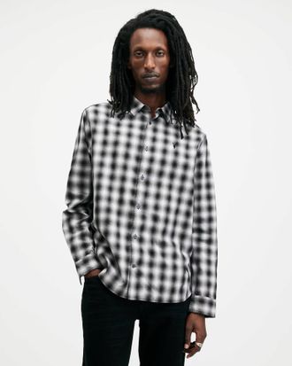 AllSaints Elektra Relaxed Fit Checked Shirt