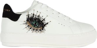 Kurt Geiger Schoenen, Dames, Wit, 40 EU, Leer, Laney Eye Leren Sneakers