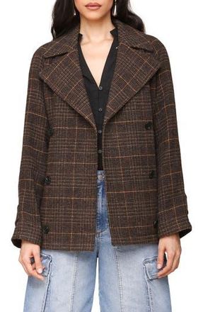Avec Les Filles Double Breasted Plaid Coat in Estate Plaid at Nordstrom Rack, Size Large