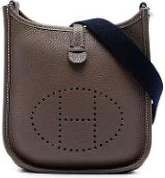 Herm&egrave;s Vintage, unisex, Bruin, ONE Size, Leer, Pre-owned Evelyne 16