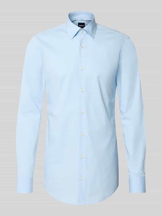 HUGO BOSS Slim Fit Businesshemd aus Baumwoll-Mix Modell H-HANK-KENT-C1-214 in Hellblau, Gr&ouml;&szlig;e 39L