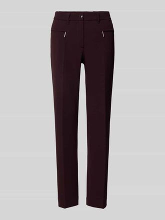 Gardeur Slim Fit Stoffhose mit Reißverschlusstaschen Modell ZENE51 in Aubergine, Größe 42