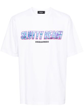 Dsquared2 Katoenen T-shirt met grafische print - Wit