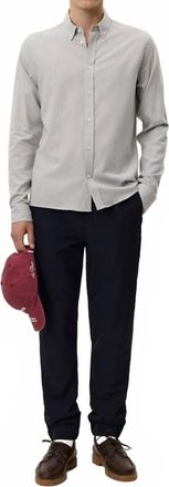 Les Deux Melange Desert Shirt In Grey Melange
