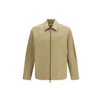 Burberry Beige Cotton Mens Coat