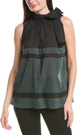Fabiana Filippi Color Striped Silk-Blend Top