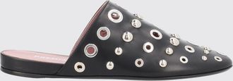 Premiata Mules flat in pelle di vitello con borchie e occhielli metallici