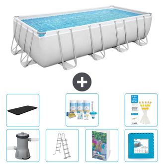 Bestway Piscina Bestway Power Steel Rectangular - 488x244x122 Cm - 8-piezas S536