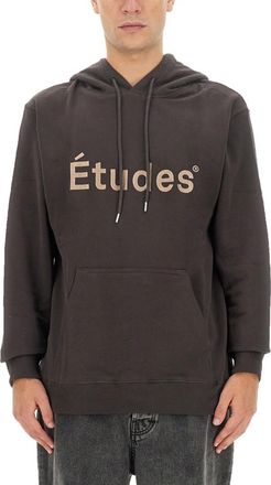 &Eacute;tudes Studio Dark Brown Logo Hoodie