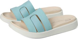 Ecco Flowt Oasis Slide Sandal Womens Sandals Aquatic/Aquatic Nubuck : EU 42 (US Womens 11-11.5) M, Leather