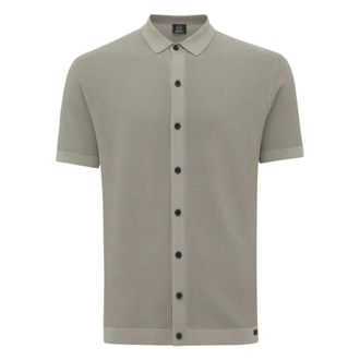 Genti Short Sleeve Shirts, male, Green, Size: 2XL Shirt 8 Buttons SS