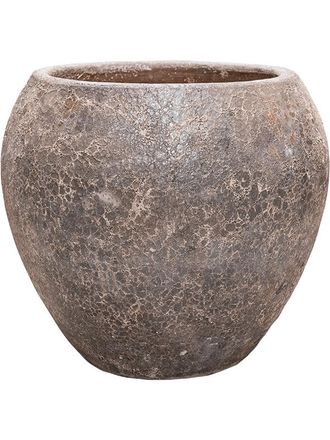 Baq Grosser, exklusiver In-/Outdoor Blumentopf Lava Balloon &oslash; 54/ H 50 cm - Rust Metal