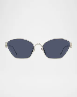 Loewe Men & apos;s LW40115UM Metal Cat-Eye Sunglasses