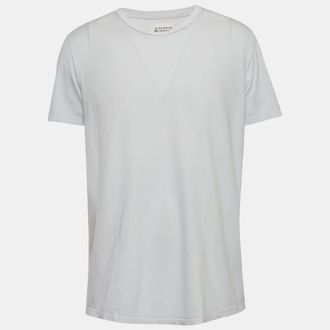 Maison Margiela Maison Martin Margiela Light Blue Jersey Crewneck T-Shirt