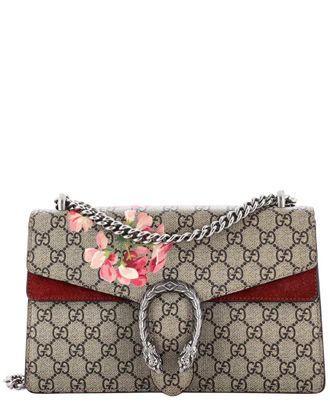 Gucci Pink Blooms Print Gg Coated Canvas Dionysus Bag Small (Authentic Pre- Loved)