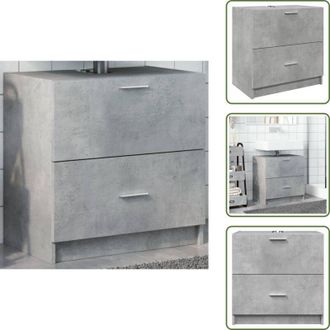 vidaXL Armadio in legno multistrato - vidaXL Mobile Lavabo Grigio Cemento 59x37x59 cm in Truciolare - Mobile in cemento
