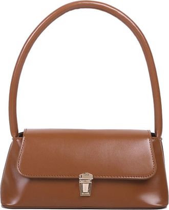 Generic Women Retro Tote Bag Trendy Vintage Handbag Portable Casual PU Leather Solid Color Simple Handle Shoulder Bag Handbags (Light Brown)