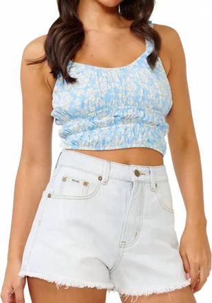 Rip Curl Womens Desert Dreams Ditsy Top In Mid Blue