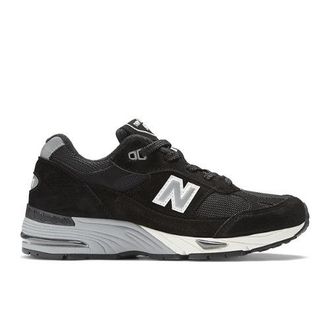 New Balance Womens MADE in UK 991v1 in Black/Grey Suede/Mesh, size 3.5 Narrow
