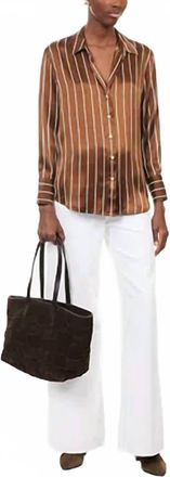 Rails Dorian Shirt In Ginger Stripe