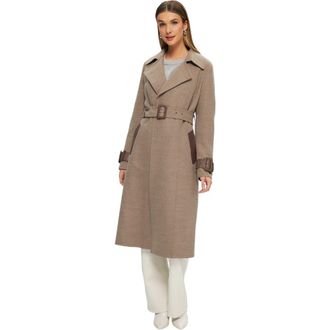 Gorski Loro Piana Wool Blend Trench Coat in Brown/brown at Nordstrom, Size Large