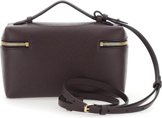 Victoria Beckham Womens Crossbody Bag Burgundy Leather Calf Shoulder